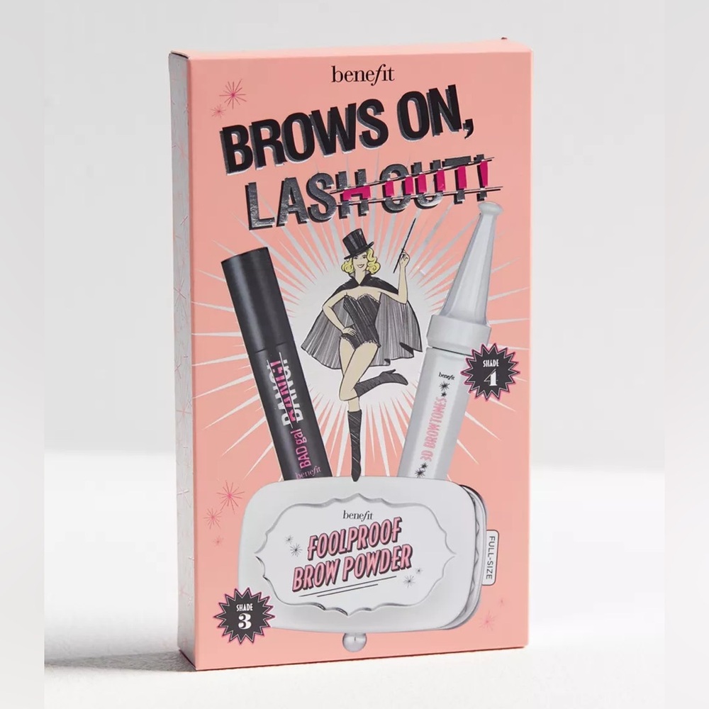 BENEFIT COSMETICS BROWS ON, LASH OUT! BROW & MASCARA SET (NEW WITH TAGS)